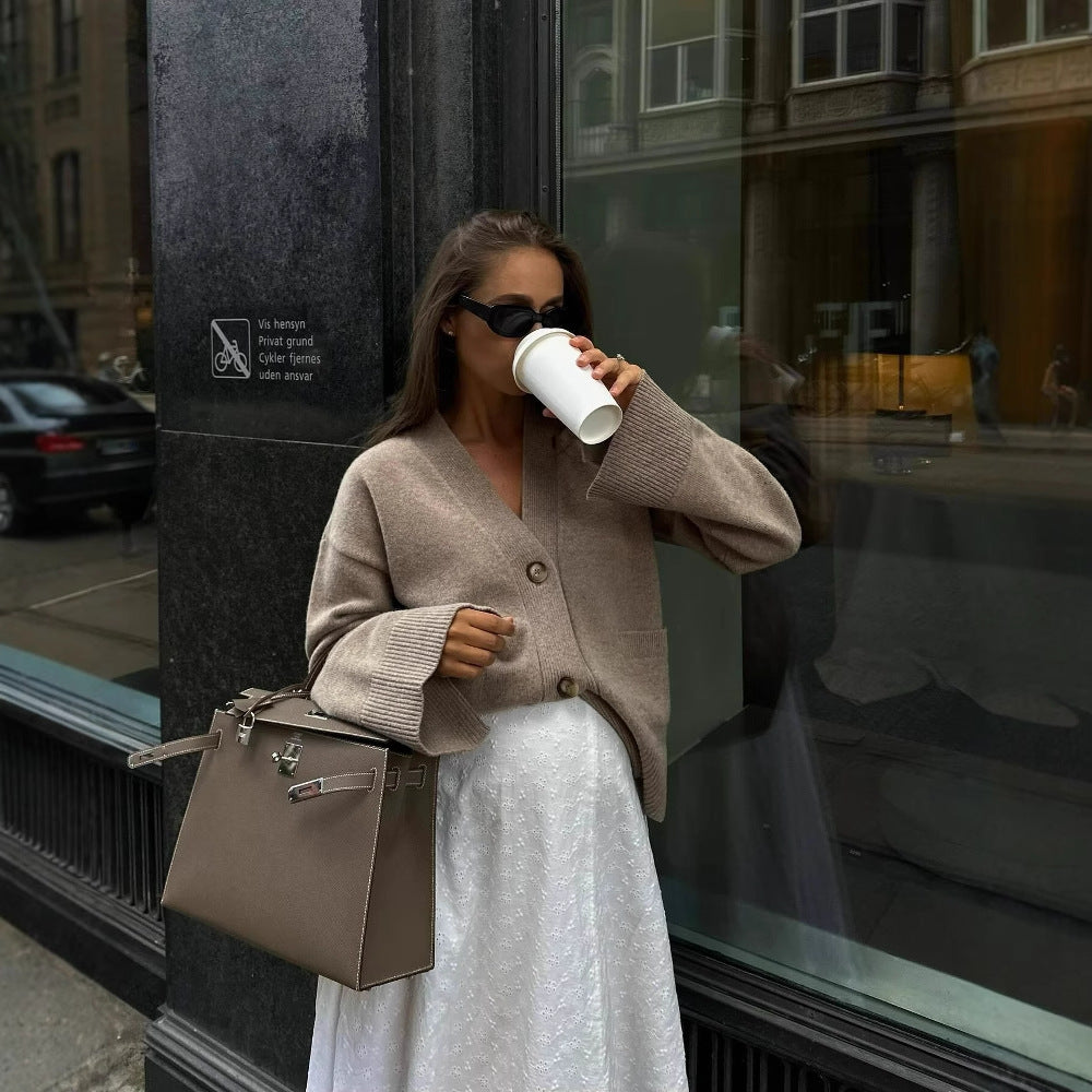 Cardigan taupe