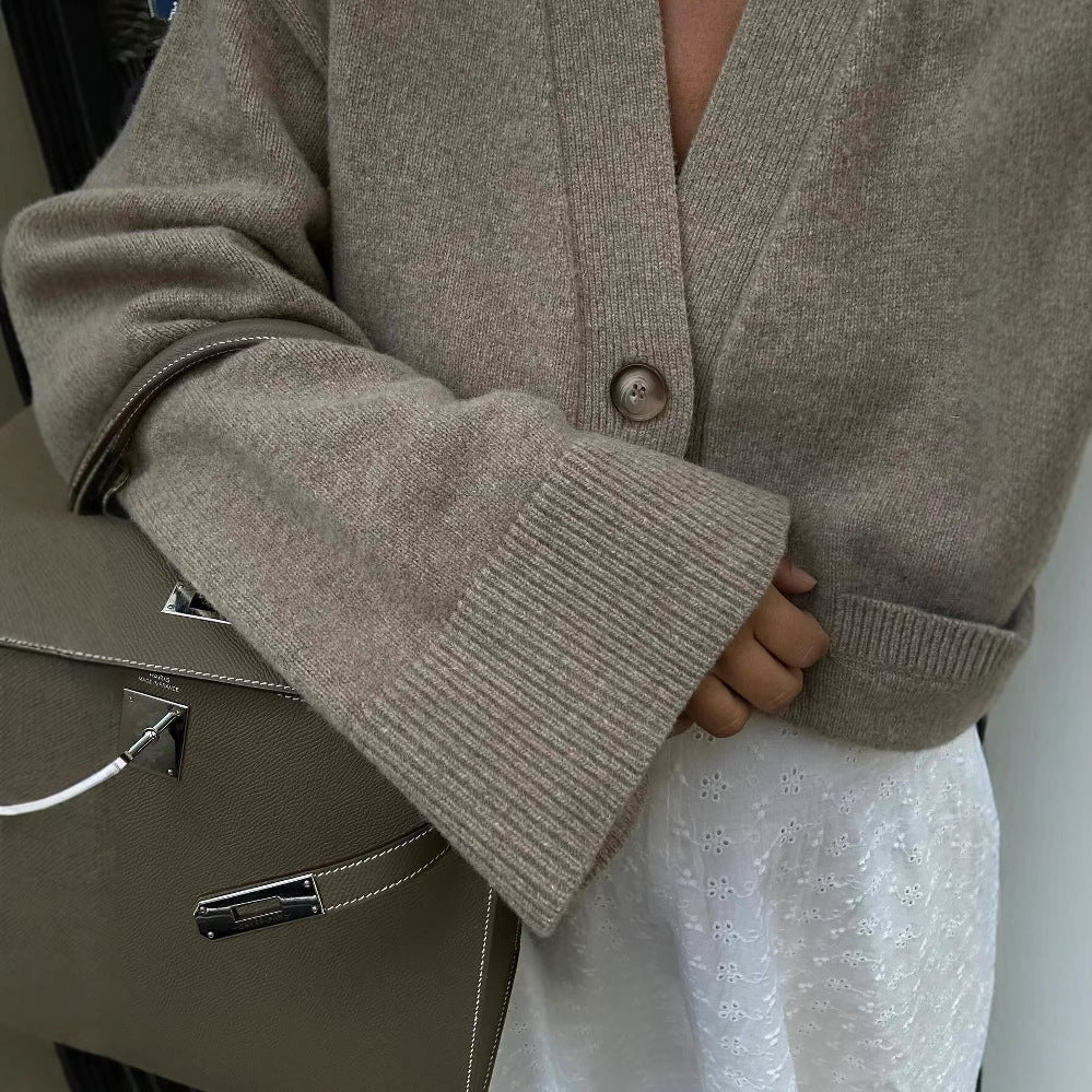 Cardigan taupe