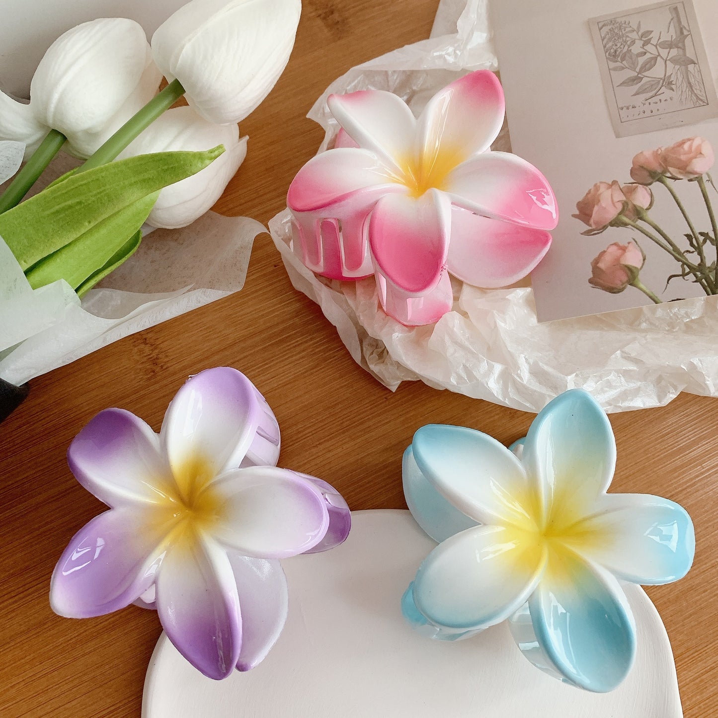 Pince à cheveux fleur🌸